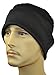 HC Men's Black Chemotherapy Hat, Chemo Cap Sleep Cap for Male Cancer Patients, Lightweight, Stretchy, Rollup