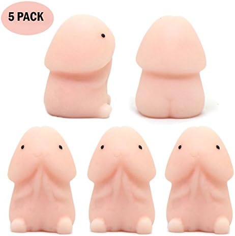 ASYBHYY 5 Pcs Mochi Squishy Toys Super Soft Mini Squishies Novelty Squeeze Kawaii Slow Rising Stress Relief Fidget Funny Toys