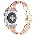Kwlet Compatible with Rose Gold Apple Watch Band 38mm Metal Stainless Steel Designer Band Unique Luxury Pretty Band Replacement for 40mm Apple Watch Band Rose Gold Series 4 3 2 1