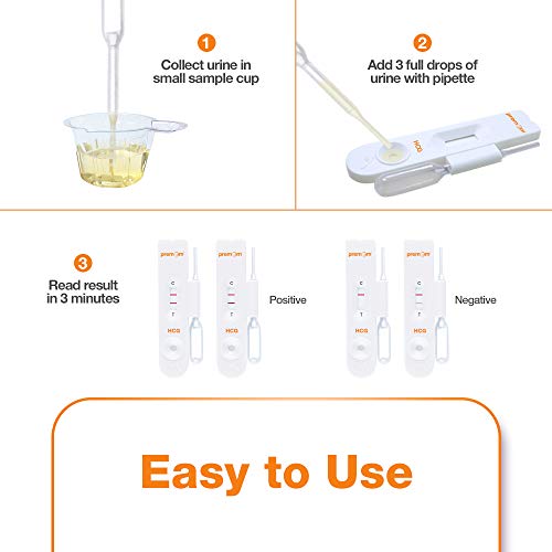 Premom Pregnancy Test Cassette, 25 Pack of Individually-Sealed hCG Urine Tests with Pipettes, Professional-Class Reliability, Powered by Premom Ovulation Predictor App_#PMC-125 (25 Tests)