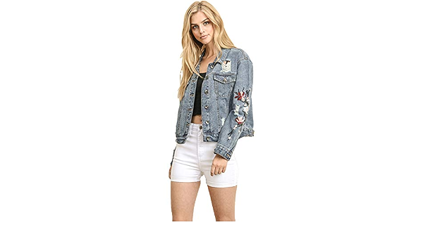 YOLO - jeans y chamarra de moda para mujer, Negro, S : Amazon.com.mx: Ropa,  Zapatos y Accesorios