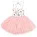 Flofallzique Summer Baby Girls Tulle Dress Floral Wedding Birthday Tea Party Special Occasion Infant Toddler Tutu