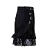 Taiduosheng Women's Steampunk Gothic Clothing Vintage Cotton Black Lace Skirts