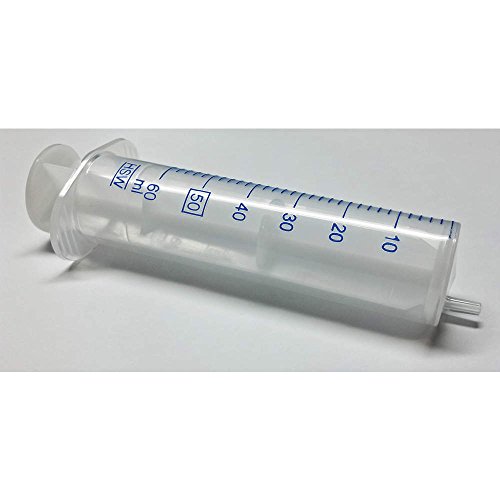 Plastic Syringe, Luer Slip, 50 mL, PK30