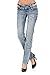 VIRGIN ONLY Women's Slim Fit Straight Leg Washed Denim Jeans (Light Denim , Size 9)