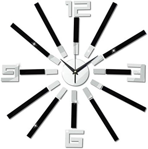 New!! DIY Wall Clock Modern Art 3D Self Adhesive Sticker Design For Home Office Room Decor