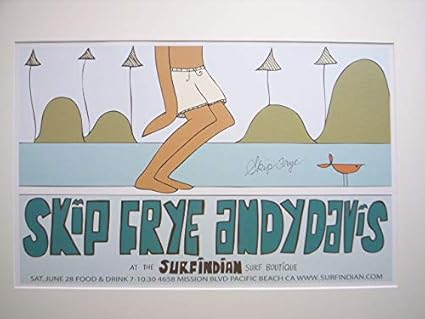 Amazon スキップフライ 直筆サイン入り アンディデイビスのコラボポスター Skip Frye Andy Davis おもちゃ ホビー
