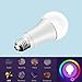 Jinvoo Wi-Fi Smart LED Light Bulb, Dimmable Multicolored Color, 6W E27, No Hub Required, Compatible with Alexa Echo, Works with Google Home - White