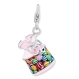 Lex & Lu Sterling Silver Enameled 3-D Candy Jar