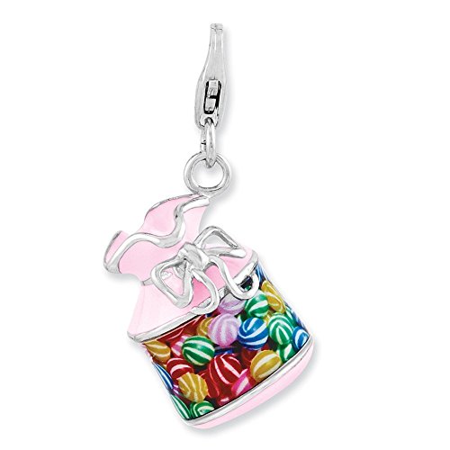 Lex & Lu Sterling Silver Enameled 3-D Candy Jar
