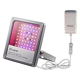 Flood Light with Cable and Plug LED Plant Grow Light for Garden Greenhouse, Hydroponic, Indoor Cultivation (SMD not remote)