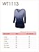 LL WT1113 Womens V Neck 3/4 Sleeve Dip Dye Drape Dolman Top with Side Shirring XXL BLACK