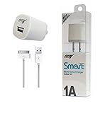 X5 Mobile Fast USB Home And Travel Wall Charger for Apple iPad 2, New iPad 3, iPhone 4s 4 3 3Gs + 1 iPhone 30pin cable (iphone 4s 4 3 3gs and ipad 2 and 3)