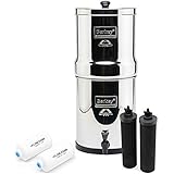 Big Berkey BK4X2 Countertop Water Filter System with 2 Black Berkey Elements and 2 Fluoride Filters