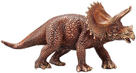 Dearmy Dinosaur Figures Toy Jurassic Classic Lifelike Kingdom Plastic Tyrannosaurus Rex Allosaurus Triceratops Model Fallen World Collection Children Kids Park 5 2 1 (Triceratops)
