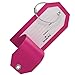 Shacke Large Luggage Tags (2pcs) with Privacy Cover and Steel Loops (Pink)