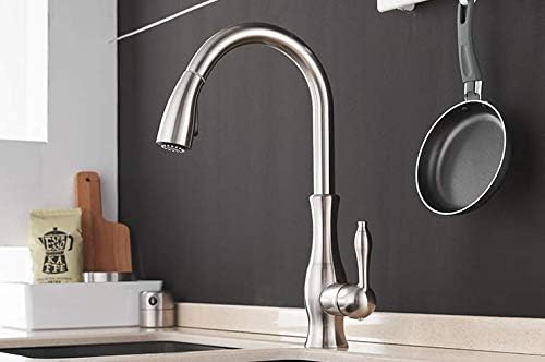 Kitchen Faucet, Rotating 360 Degree Hot And Cold Water Mixing Faucet Brushed