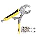 Heavy-Duty Snap Fastener Pliers (Adjustable Setter, 2 Interchangeable Dies) Snap Installation Set Hand Tools for Fastening, Replacing Metal Snaps, Repairing Boat Covers, Canvas