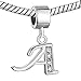 CharmSStory Alphabet Letter A Charms Initial Spacer Dangle Synthetic Crystal Beads Charm For Bracelets