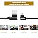Right Angle Charging Cable USB Fast Charger Nylon Braided Data Cord 90 Degree Elbow Game Video Watching Compatible for iPhone Xs/XS Max/XR/X/8/8Plus/7/7 Plus/6/6 Plus/ 5/5S iPad More(Black)