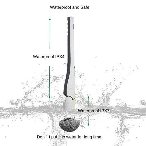 Jiayit Multifunctional Stubborn Cleaning Brush Electric Spin Scrubber with Adjustable Head, Bathroom Cleaner with 4 Replaceable Shower Scrubber Brush Headsr for Tub, Tile, Floor, Corner and Kitchen
