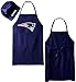 New England Patriots (Apron & Oven Mitt Pot Holder), Barbeque Apron and Chef's Hat , NFL Licensed