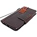 Genuine Italian full real Leather Case for Iphone 8 plus Book Wallet slim cover Handmade Luxury cards slots Retro classic brown thin DavisCase