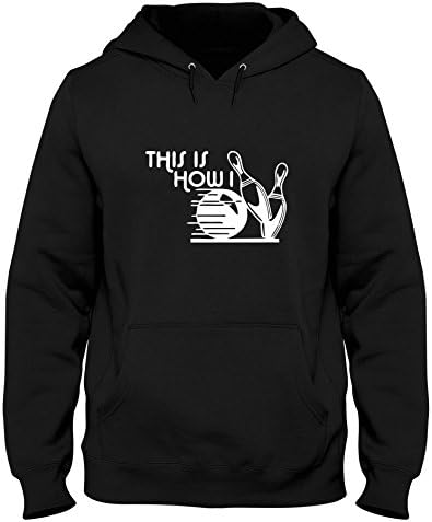 Sweatshirt Hoodie Black OLDENG00501 Funny Bowling