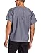 Landau Essentials Unisex Relaxed Fit 1-Pocket V-Neck Scrub Top 7502 Steel Grey