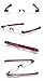 SOOLALA Best Gifts 5-Pairs 360 Rotating Tube Pen Clip Folding Reading Glasses, +1.5D