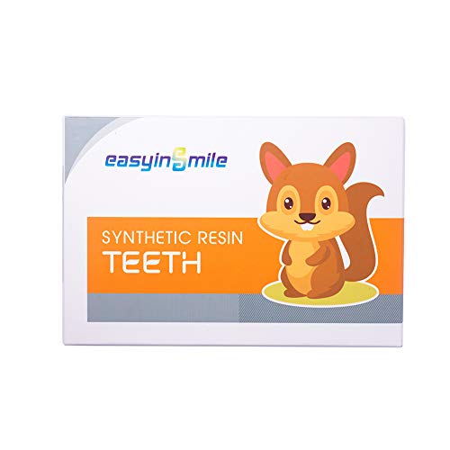 Easyinsmile Dental Synthetic Resin Teeth Acrylic Denture False Tooth for Adults Full Set/Anterior/Posterior (Full Set 425+U37+32, A1)