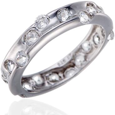 LIQUIDATION 925 Sterling Silver Full Set White Topaz Ring Enagagement Valentine's Gift