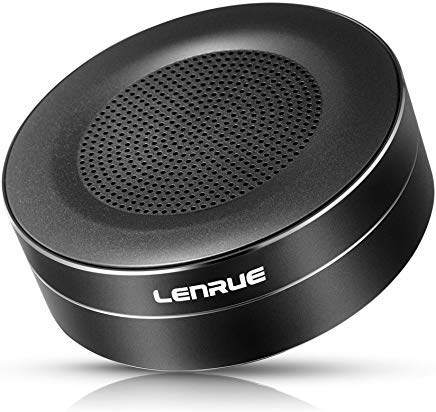 LENRUE Bluetooth Speakers, Portable Wireless Mini Speaker with Handsfree Call, Built-in-Mic and TF Card for iPhone, iPod, iPad, Phones, Tablet, Echo dot, Good Gift (Grey)