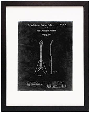 Gibson Flying V Guitar Framed Patent Print