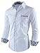 TAM WARE Mens Premium Casual Inner Contrast Dress Shirt TWNMS310S-1-WHITE-XL