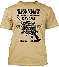 Navy Seals T-Shirt Boonie Hat Skull Jumpwings Tan IV Military Tee