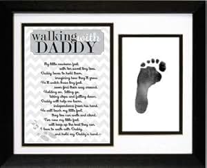 Amazon.com - Walking with Daddy Keepsake Footprint Poetry Frame ...
