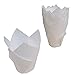 Premium Disposables 200 White Tulip Style Baking Cups Cupcake Liners Wrappers, Oven Safe Parchment Baking Liners. Large Size 2 3/4-4 Inches.