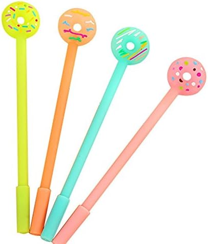 Newaey Cute Cartoon Doughnuts Lovely Gel pen Candy Color Students Kids Pens Gifts (6 PCS)