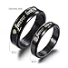 Fate Love Titanium Steel Black Forever Love Double Mood Couple Promise Rings Romantic Couple Gifts