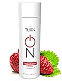 Turn On Strawberry Lube, Personal Lubricant, Water Based Lube, Condom-Safe, 8 Ounce Bottle