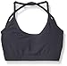 Gia Mia Dance Girls' Big Cross Back Bra Top, Black, Small