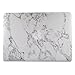 NovoTech Soft Touch Matte Finish Rubberized Hard Shell Case for MacBook Air 13-Inch - White Marble