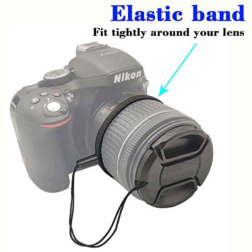 49mm Snap-on Lens Cap Cover with Keeper for Sony E-Mount FE 50mm f/1.8,E 55-210mm f/4.5-6.3 Lens,E 35mm f/1.8,E 20mm f/2.8 Lens for Sony Alpha a6500 a6400 a6300 a6000,ULBTER Center Pinch Lens Cover