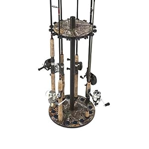 Rush Creek Creations Round 16 Fishing Rod Rack – Fishing Pole Holder and Storage, Camo
