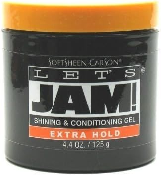 Let's Jam Shine &amp; Conditioning Gel Extra-Hold 4 oz. Jar (3-Pack) with Free Nail File