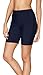 ATTRACO Women's High Waisted Swim Shorts with Pockets Plus Size Bathing Suit Bottoms Long Board Shorts