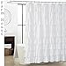 WestWeir White Ruffle Shower Curtain - Farmhouse Cloth Bathroom 72 x 72 Inches Texture Fashion, Double Layer Fabric, not See Through.