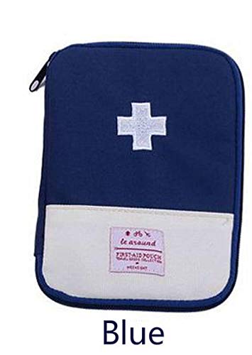 Mini Outdoor First Aid Kit Bag Portable Travel Medicine Package Emergency Kit Bags Small Medicine Divider Storage Organizer (s,blue)