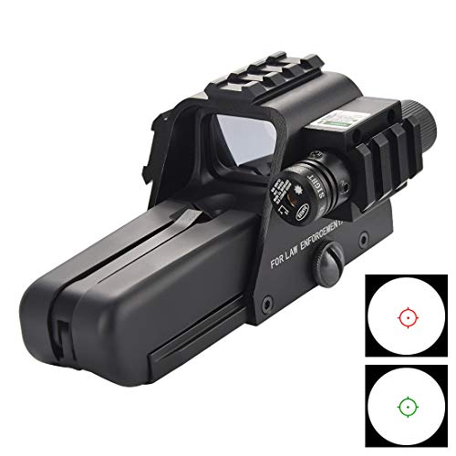 Fyland Reflex Sight, Tactical Reflex Holographic Red Green Dot Sight with 3pcs 20mm Side Rail